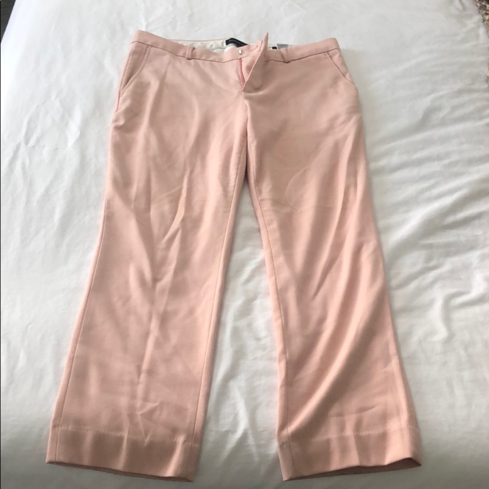 Banana Republic pink herringbone dress pants